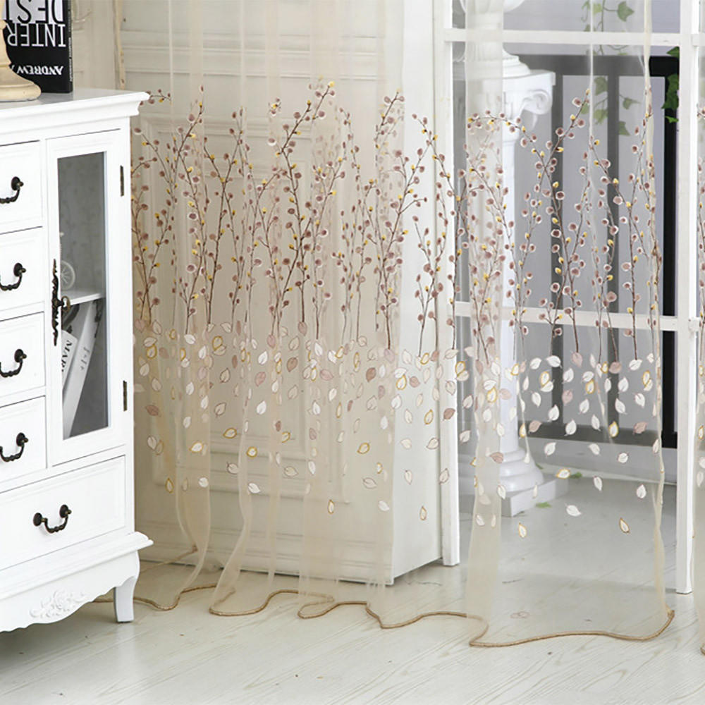 Зимняя вишня Штора Тюль Окно Волан Занавеска 1 Панель Ткань