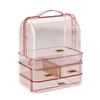 Clear Cosmetics Storage Box with Lid and Handle Lipstick Holder Makeup Storage Rack  Dressing Table
