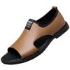 2024 Новый бренд повседневная обувь для отдыха на природе модные мужские тапочки удобная пляжная обувь высококачественные кожаные мужские сандалии на плоской подошве