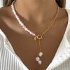 Simplicity Irregular Chain Temperament Collarbone Collar Decoration Creative Pearl Necklace  Women