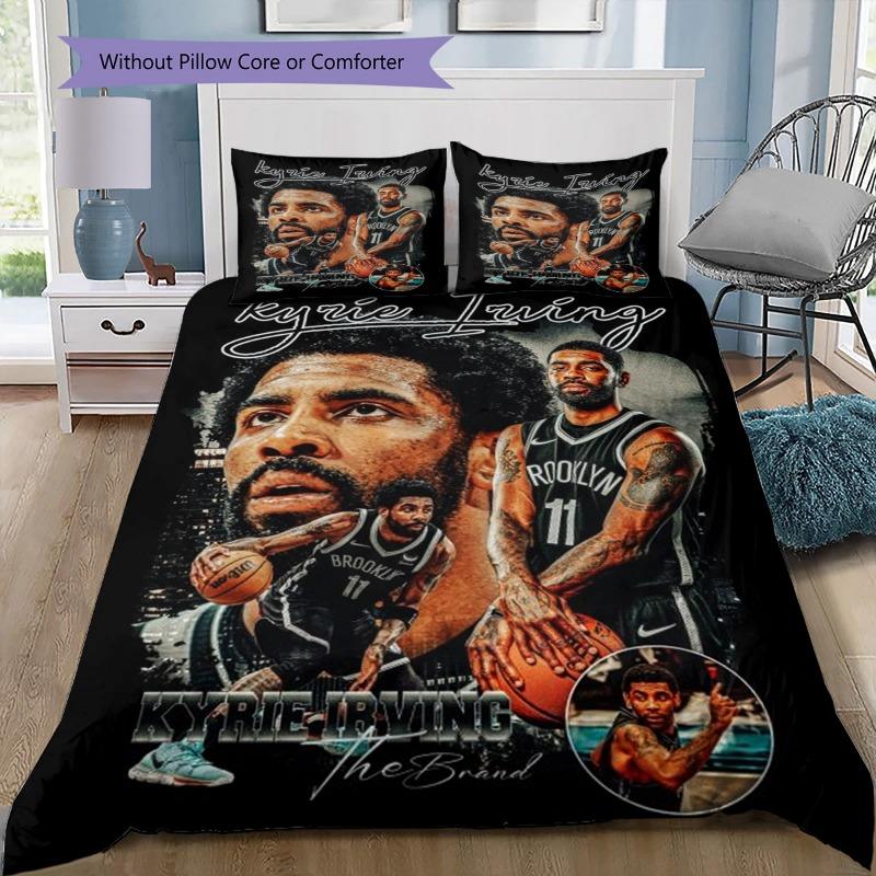 Kyrie Irving Basketball Star Player Print 3‑Pieces Duvet Cover Set Sports Bedding Without Pillow Core or Comforter