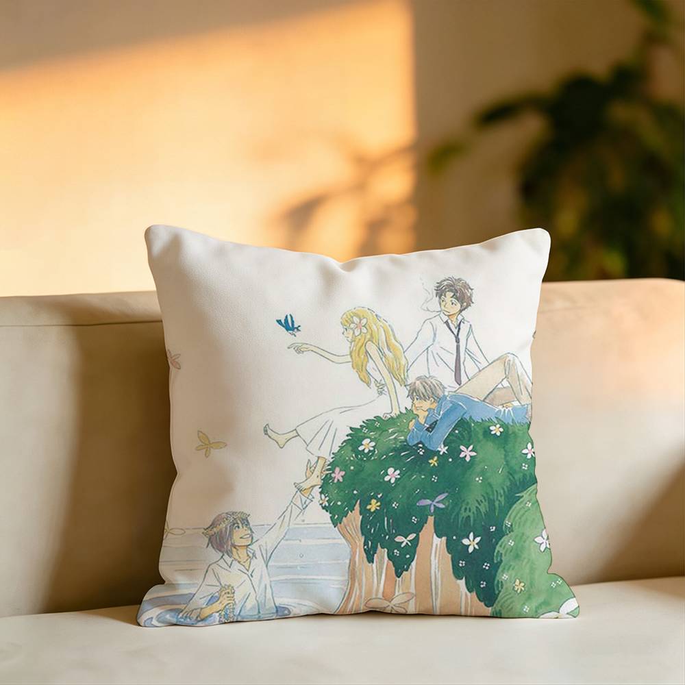 Anime hHoney and Clover Pillow Case Square DoubleSided Sofa Cushion Cover Bedroom Bedside Pillow