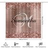 Name Bath Shower Curtain Custom Decorative Waterproof Fabric Home Decoration