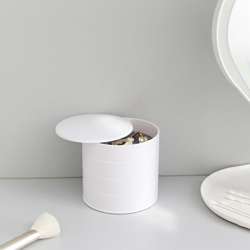 Стильный держатель для колец, пылезащитный отсек для хранения сережек, вращающиеся шкатулки для хранения ювелирных изделий