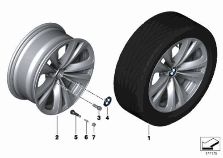Оригинальный колпак ступицы колеса BMW 36136783536