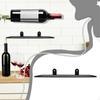 Wall Mounted Wine Storage Rack Shelf Organizer Minimalist Creative Bottle Holder Stand Display