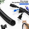 2m Cable Organizer Flexible Spiral Cable Wire Protector Computer Cord Protective Tube Clip Organizer Management Tools 16/10mm