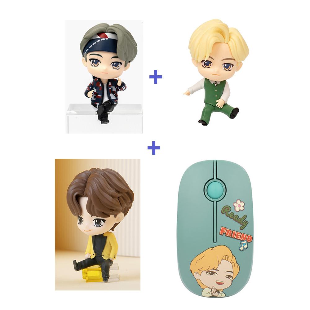 BTS (Бантан мальчики) 3 Рисунок монитора(Волшебная дверь+Динамит+Масло) + НАБОР беспроводной мыши, TinyTan, официальный, оригинальный, подлинный, KPOP, идол