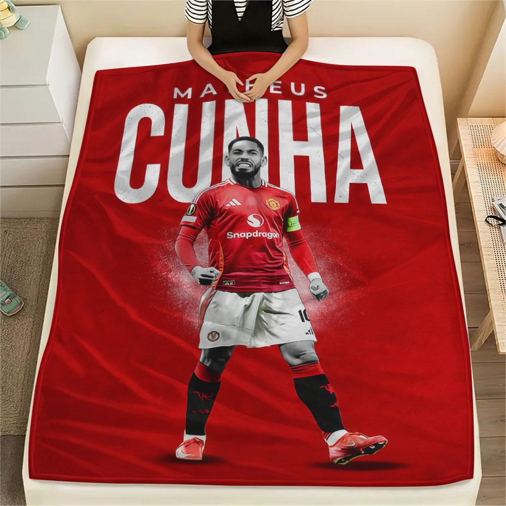 Matheus Cunha Printed Flannel Blanket, soft throw for bedroom sofa, washable, Christmas present, great gift.