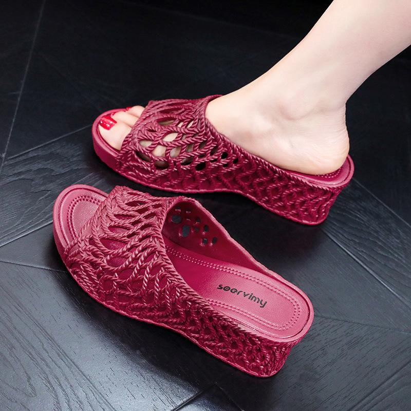 Трендовые женские летние сандалии на толстой подошве, увеличивающие рост, 2025