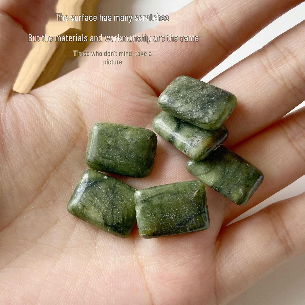 Chinese-Style Natural Stone Beaded DIY Jewelry Set: Bracelet, Necklace, & Earring Materials