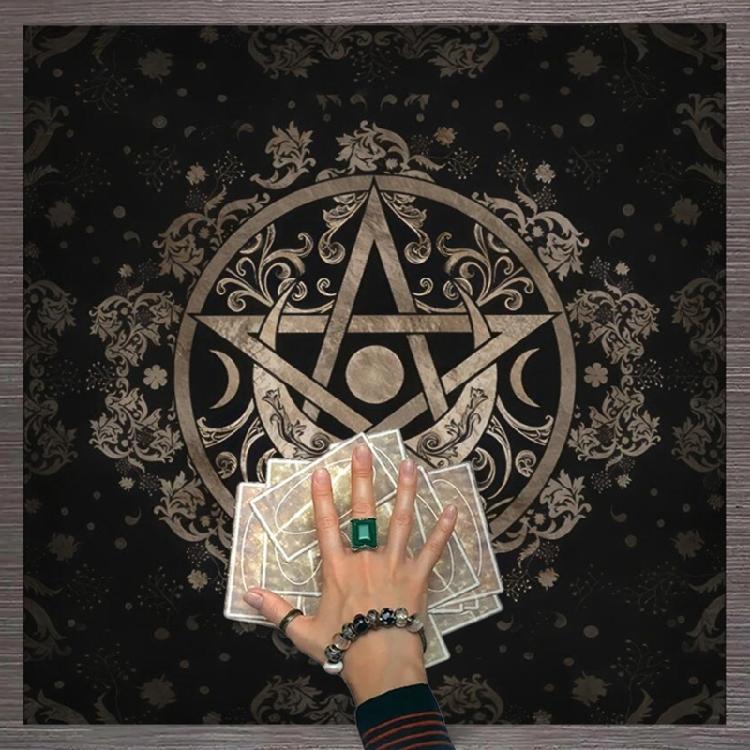 Пентаграммы Узор Скатерть для Таро Алтарная Ткань Гадания Гобелен