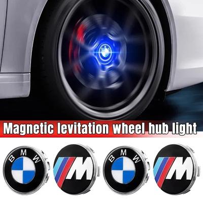Для Bmw X1 X3 X4 X5 E87 F20 E46 E90 E39 F16 Автомобильный светодиодный плавающий свет ступицы колеса Маглев колпак ступицы Магнитная подвеска Колпак ступицы колеса