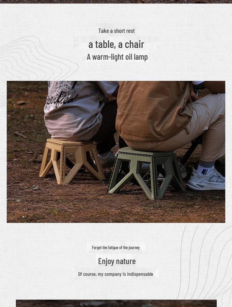 Portable Thickened Plastic Folding Stool - Adult & Child, Camping/Fishing