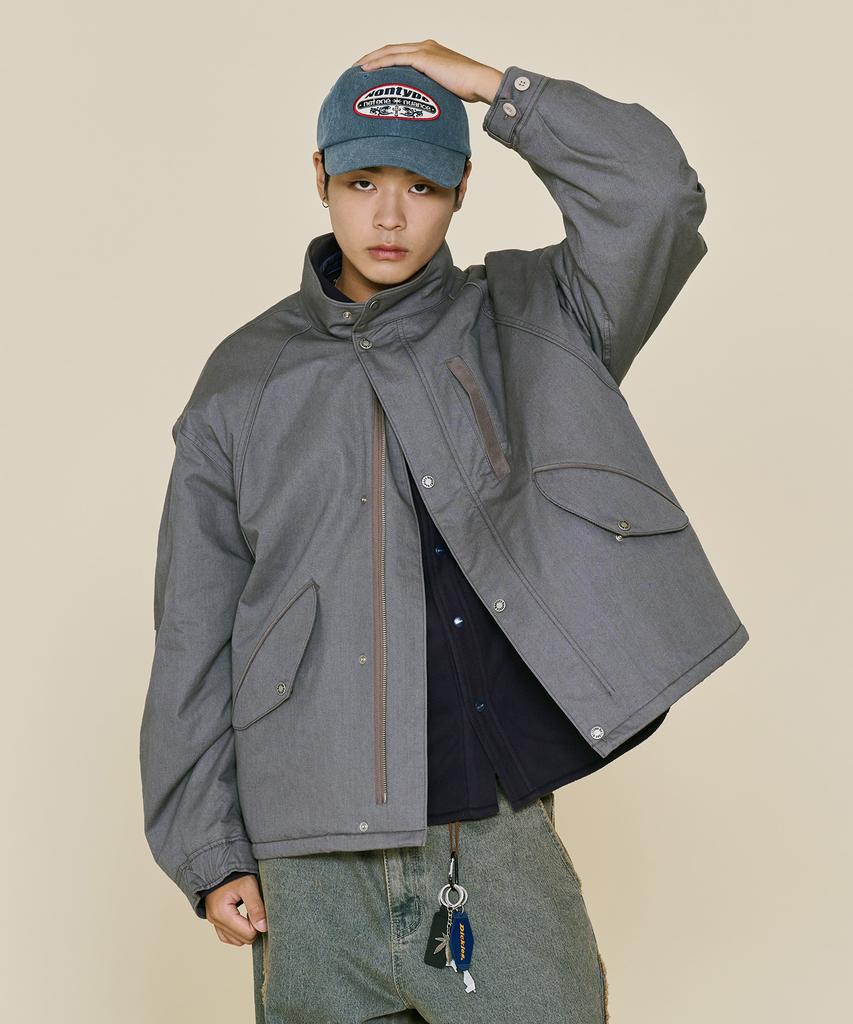 NONTYPE Vtg Stand Mil Bomber (Purple Gray)