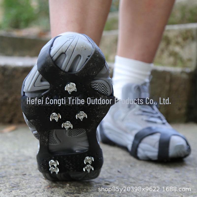 Кошки для бега по льду с 10 зубьями, противоскользящие, для обуви - Альпинизм и катание на лыжах на открытом воздухе