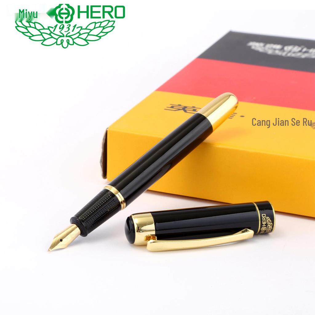 Каллиграфическое перо Hero 9018 Black Liya - Изысканный металл из нержавеющей стали для деловой и художественной записи