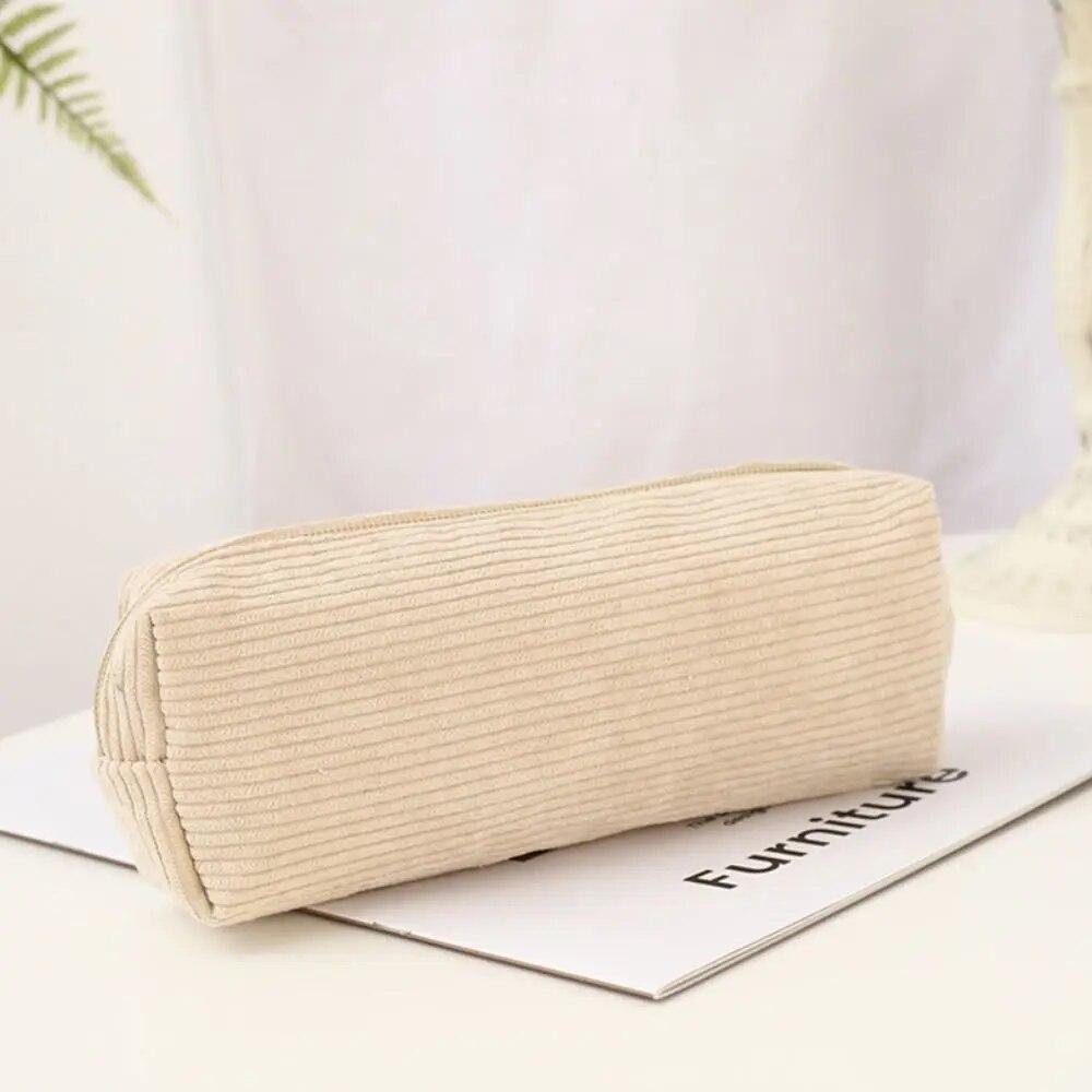 Новый милый большой вместительный пенал с изображением собаки, студенческая многофункциональная сумка на молнии, вельветовая сумка для ручек для щенков, канцелярские принадлежности