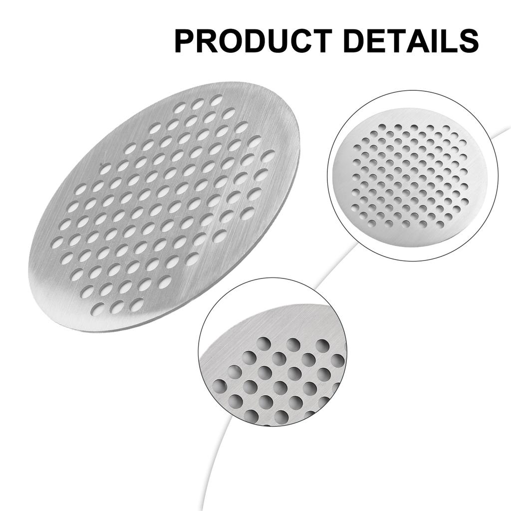 Stainless Steel  Floor Drain Cover Filter Screen Shower Sink Strainer Drain Hair Filter Cover Bathroom Anti-blocking Filter