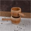 Large Capacity Bamboo Water Ladle Wear Resistant Smooth Surface Kitchen Bailer with Hanging Hole Easy Clean Water Spoon