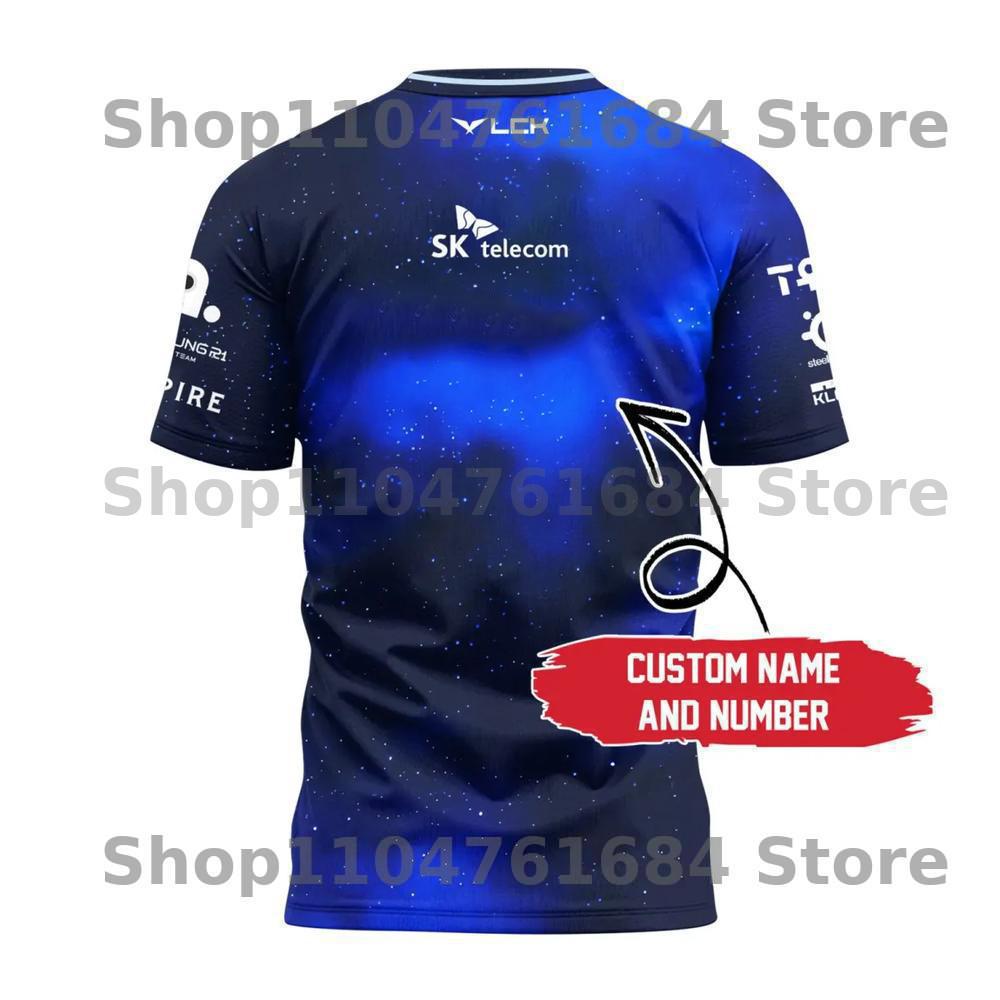 Skt T1 X Make-a-wish Korea 2025 Limited Edition Jersey Men's T-shirt Summer E-sportsbreathable Round Neck Short Sleeved Top