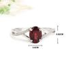 Elegant and Noble Natural Garnet Real Gemstone Ring 925 Sterling Silver Fine Jewelry for Women's Anniversary and Engagement Gift