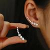 Women's Fashion Cute Stud Earrings Shiny Crystal Zirconia Copper Exquisite Female Charm Ear Piercing Accessories Jewelry Gifts