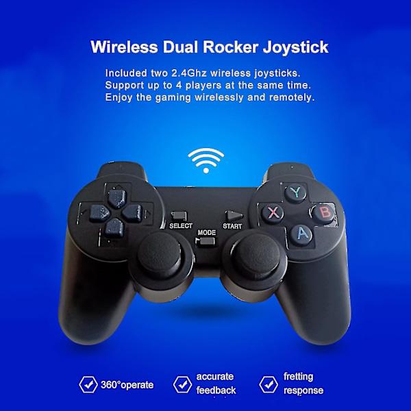 20000+ 4K HDMI TV Video Game Stick Retro Game Console with 2 Wireless Controllers 64G