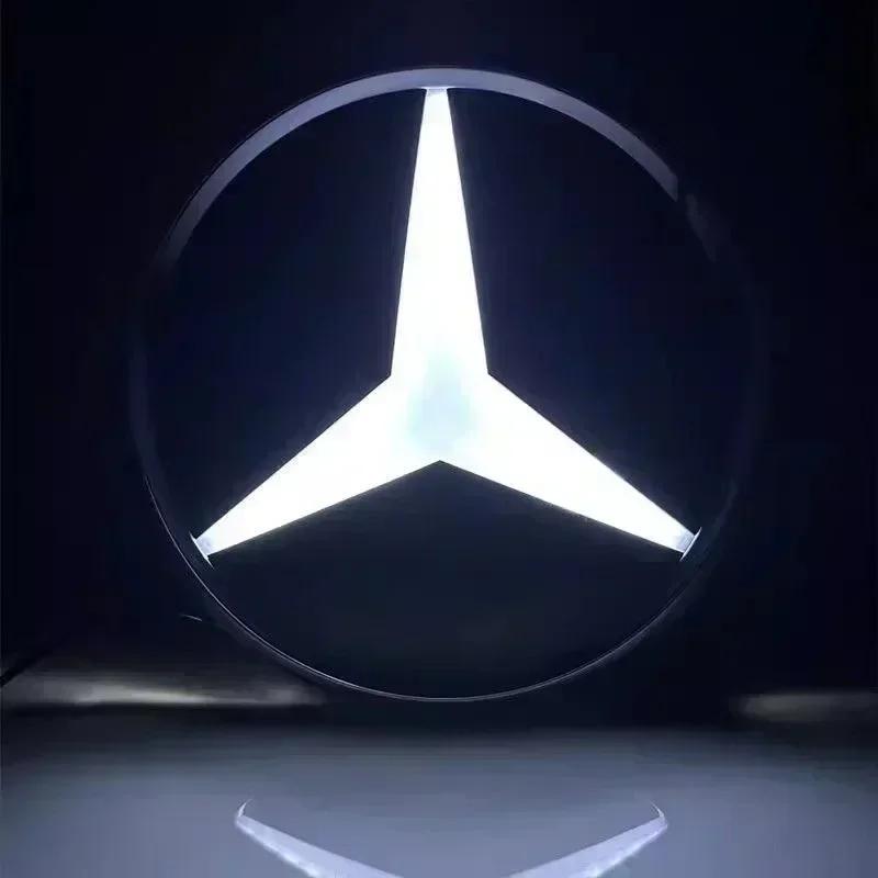 Автомобильная наклейка Для Mercedes Benz Автомобиль Передняя решетка Логотип Свет 3D LED Значок Для Mercedes Benz W447 V-класс VITO Эмблема Светящийся Декор