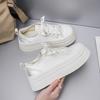 99 Cold Sticky Craft Satin Thick-soled Women's Shoes Spring New Muffin Heightening Casual Versatile Little White Shoes