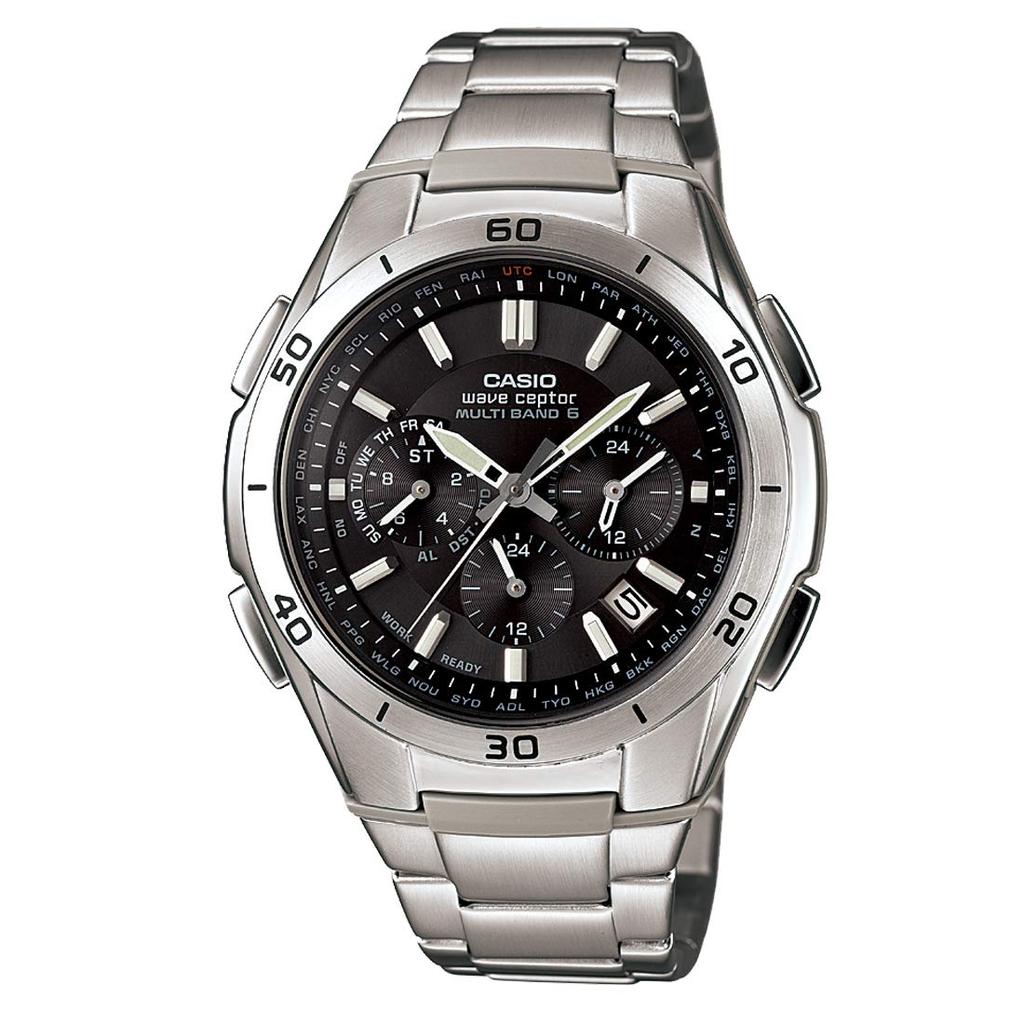 Casio Men's Wave Ceptor Solar-Powered Radio-Controlled Watch, Silver, Japan Model WVQ-M410DE-1A2JF