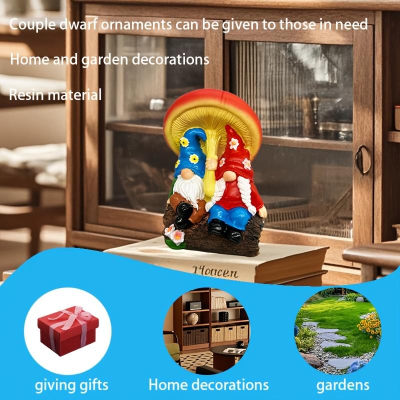 Очаровательная статуэтка гнома-гриба - Смола, Идеально подходит для декора сада и дома, Идеально подходит для Рождества, Хэллоуина, Дня благодарения, Дня святого Валентина