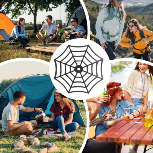 Gevrkjenp Outdoor Camping Light Pole Tray, Hollow Table for Camping Lanterns | Portable Hollow Table for Camping Lanterns, Tray Holder, Stainless Stee