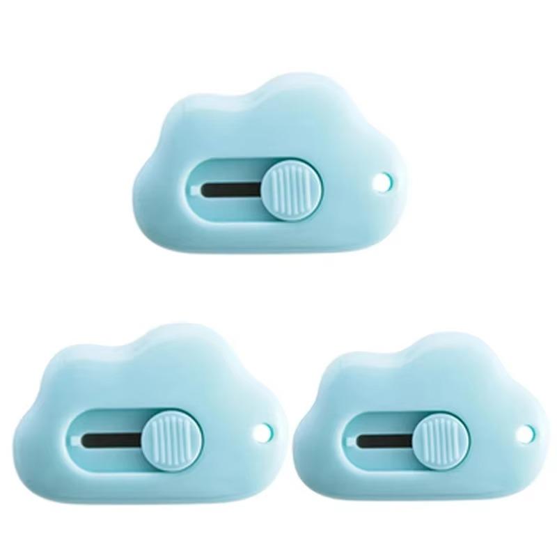 1-3 шт. Милые Мини Облачка Канцелярский Нож Нож Резак для Бумаги Арт Pкреативное Облако Милый Мультяшный Нож-коробка Канцелярские Товары Резак для Скотча Трехцветный на Выбор