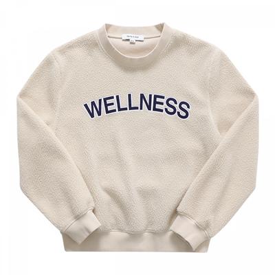 Спортивный Богатый Cr666cr Кремовый Шерпа Кепки Капсула WellneSS Шерпа WellneSS Шерпа Пряжка Укороченный Женский S Толстовка