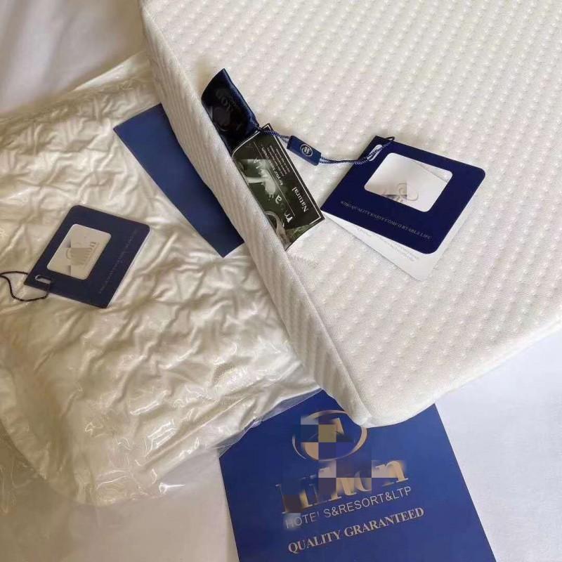 Memory Foam Latex Pillow Adults - Breathable Ergonomic Sleep Support 1-5cm Height Synthetic Core Single Use