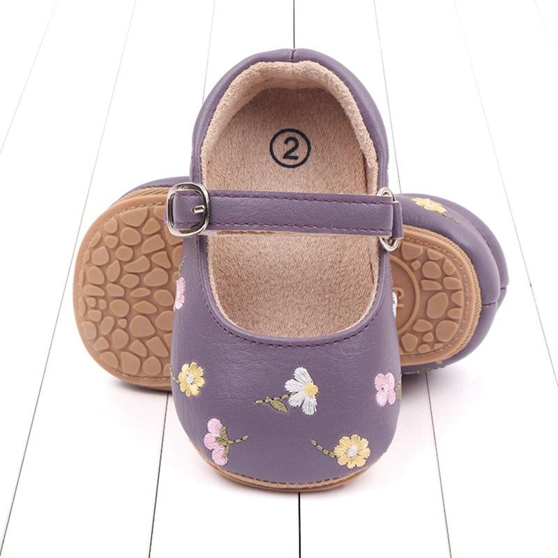 Toddler Shoes Baby Girl Princess Shoes Embroidered Flower Pattern Baby Shoes