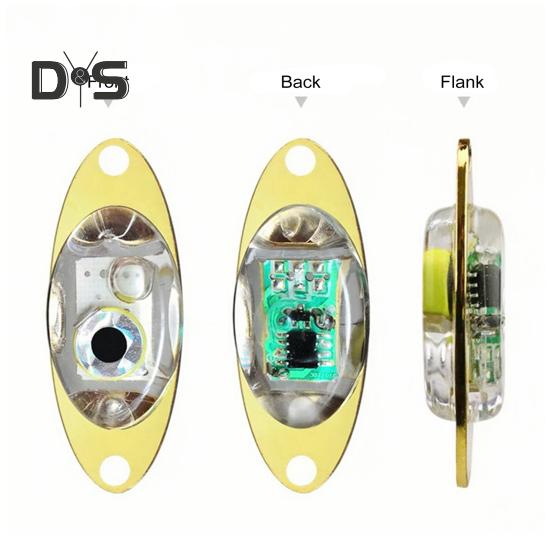 Светодиодная приманка для рыбы, ярко-яркая, для глубоководной рыбалки, светодиодные рыболовные приманки со встроенным аккумулятором, автоматическим включением/выключением, подводные мигающие фонари для троллинга