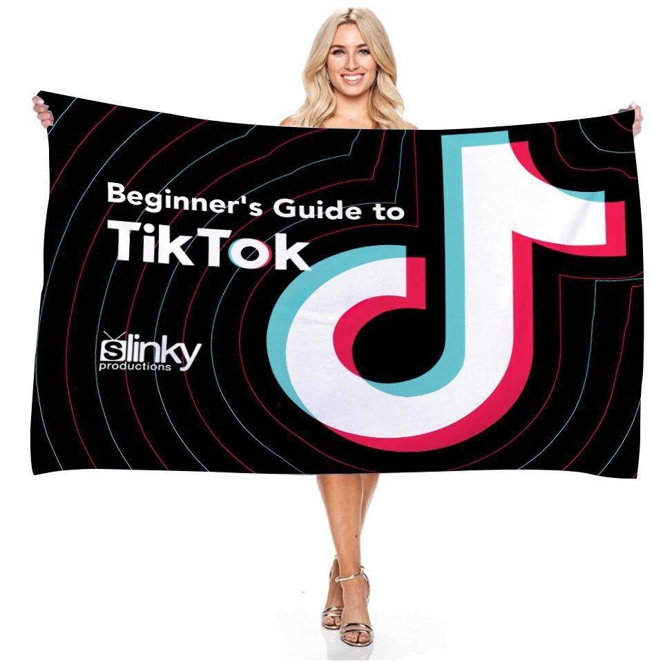 Яркое полотенце с принтом Tiktok, идеально подходит для плавания, купальных костюмов и использования в душе
