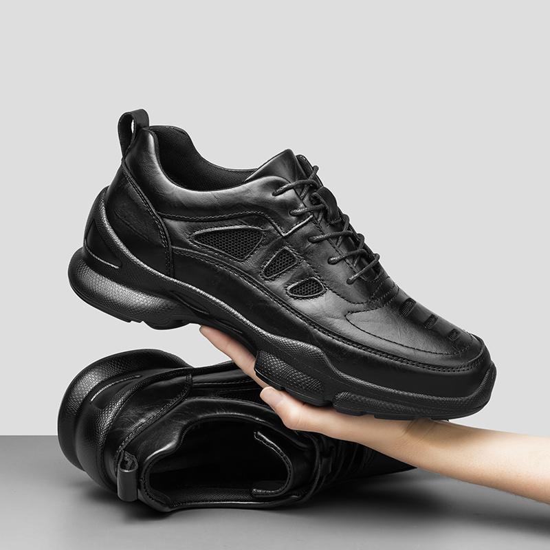 Fashion New Arrivals Man Genuine Leather Men‘’s Shoes Sneakers Non-Slip Platform Men Sports Shoes Comfy Outdoor Trainers Tenis Masculino