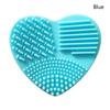 Heart Shaped Makeup Foundation Brush Handheld Cleaner Silicone Cleaning Mat Cosmetic Tool Portable Travel Dormitory Home Gift