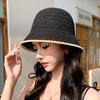 Spring and Autumn New Hat Women's Hollow Bucket Hat Mesh Breathable Sunscreen Visor Hat Showing Washbasin Hat