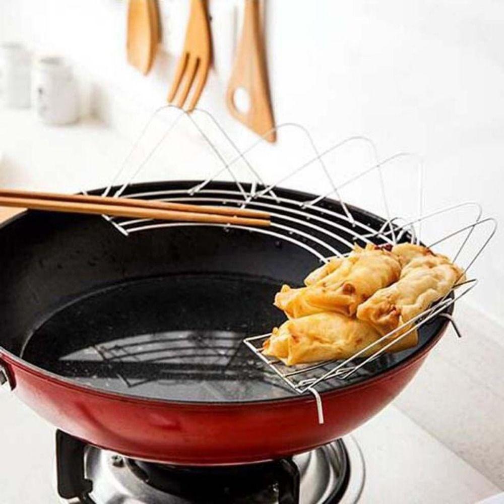 Подставка для фильтрации масла из нержавеющей стали, полукруглая, для слива при варке на пару, держатель для масла, подставка для жарки, кухонные гаджеты