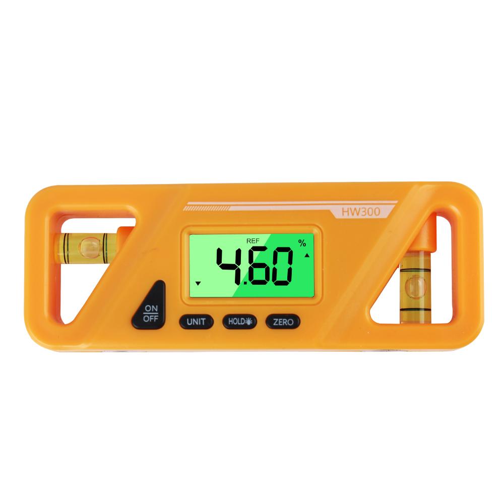 С подсветкой уровня коробки ЖК-дисплей HW300 цифровой горизонтальный угловой измерительный прибор магнитный угломер инклинометр деревообработка