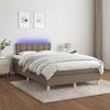 Maison Exclusive - Sommier à lattes de lit matelas et LED taupe 120x190 cm tissu