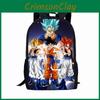 Школьный рюкзак для мальчиков с изображением персонажей Dragon Ball, изготовленный из дышащей ткани Оксфорд и обладающий большой вместимостью.