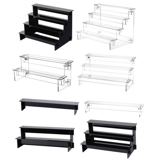 Desktop Ladder Display Stand Easy Assembly Acrylic Perfume Organizer Tier Options