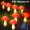 8 шт. солнечных грибовидных светильников для сада - 8 режимов освещения, идеально подходят для дорожек и уличного декора, рождественского декора