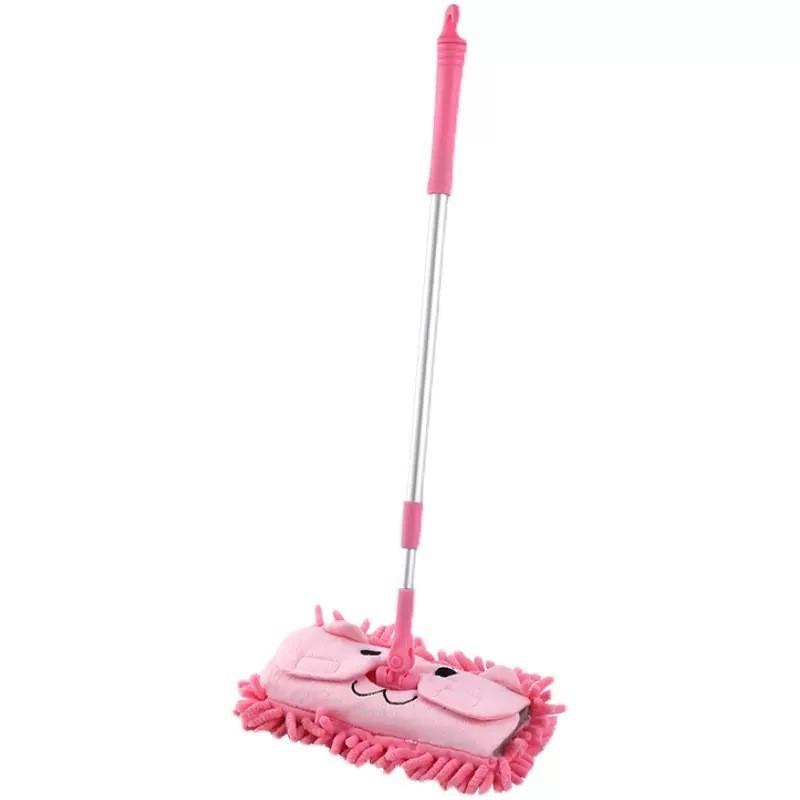 Cleaning Childrens Play Mop Set With Reusable Dustpan Flat For Educational Tool