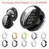 Чехол+Стекло для Google Pixel Watch 3 45мм 41мм ПК Всесторонний Бампер Защитная Крышка от Царапин + Защитная Пленка для Экрана Аксессуары